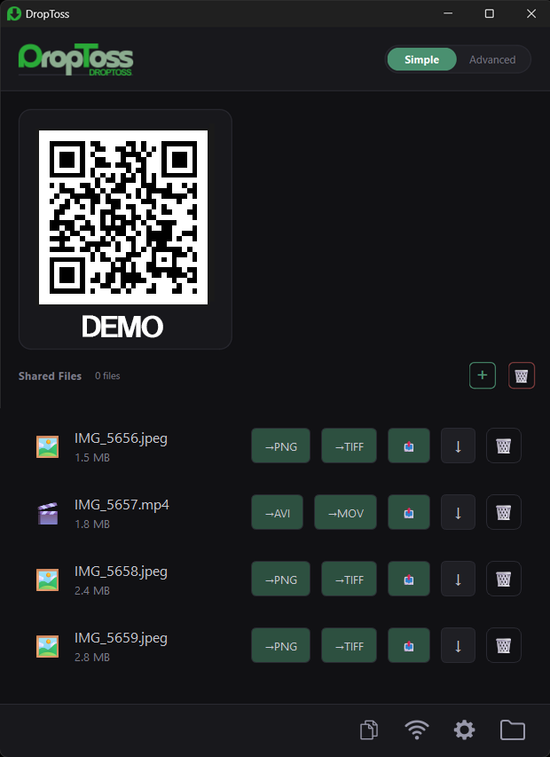 DropToss on Windows